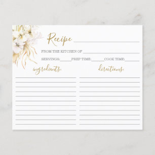 Bohemisk Tropisk Bröllopsfest Receptkort