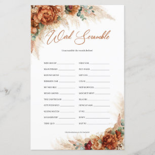 Bohemisk tropisk strand teracotta Ord-skam