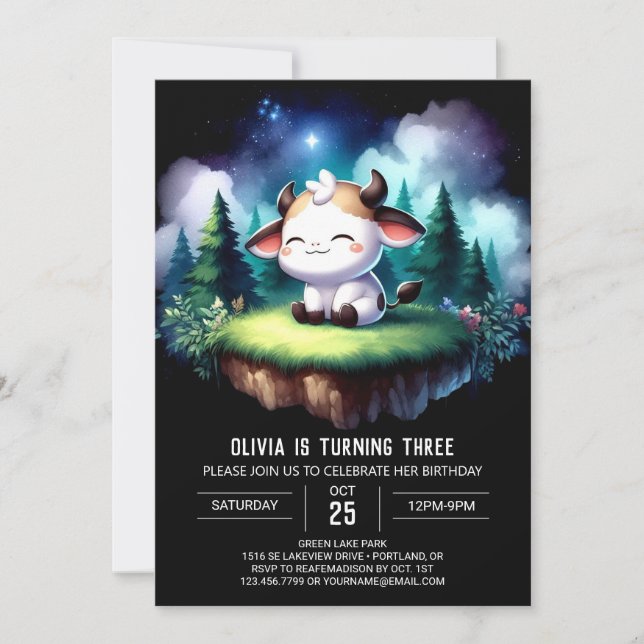 Bohemisk utskrivbar kupfödelsedag inbjudningar (Framsida)