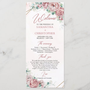 Bohemisk vintage ro peonies eucalyptus guld program