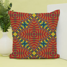 Bohemiska Abstrakten Red & Ochre Blommigt Ethnic T