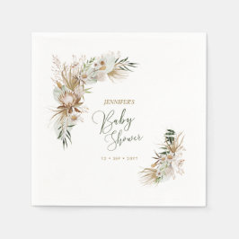 Bohemiska Boho Baby Shower Dekorationsservetter Pappersservett