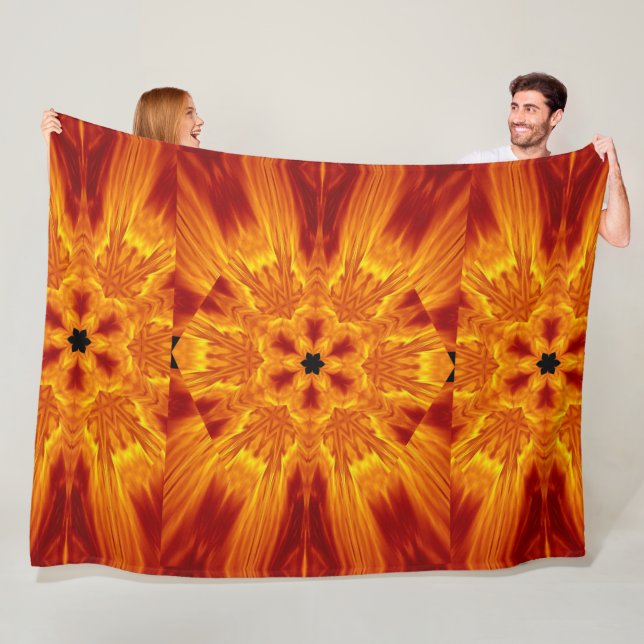Bohemiska brandblommor 68 fleecefilt (På plats)