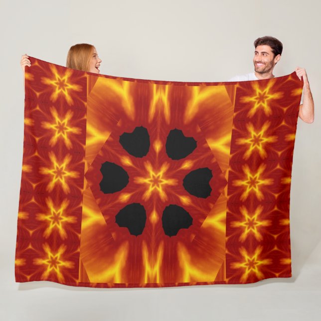 Bohemiska brandblommor 87 fleecefilt (På plats)