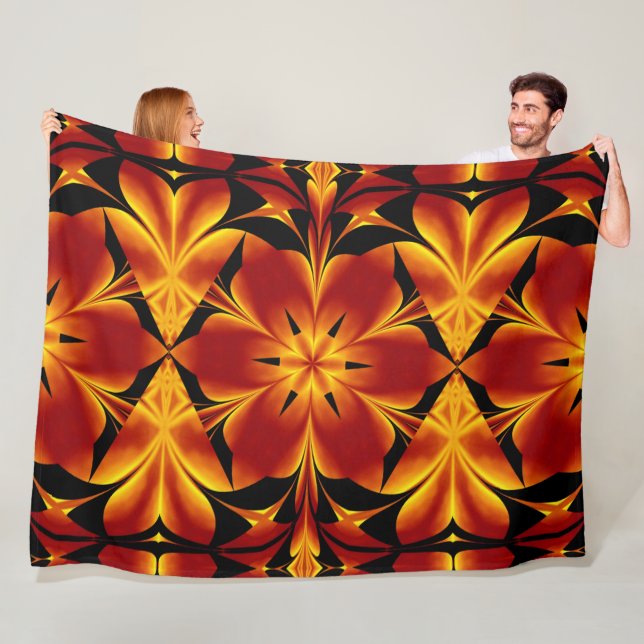 Bohemiska brandblommor 94 fleecefilt (På plats)