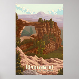 Bohemiska Schweiz nationalpark Tjeckien Poster