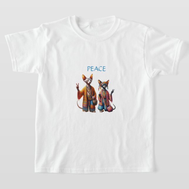 Bohemiska shynx-katter t shirt (Laydown)