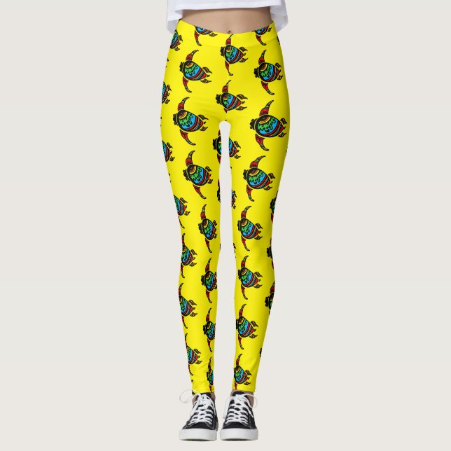 Bohemiska sköldpaddor Leggings (Framsida)
