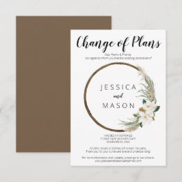 Bohemiskt andedräkt Bröllop uppskjutet tillkännagi Inbjudningar