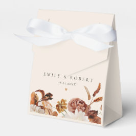 Bohemiskt bränd Orange, fallande Blommigt Bröllop Presentaskar