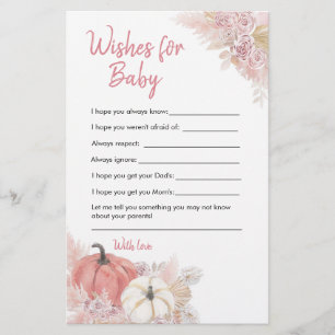 Bohemiskt fall i Kärlek Pumpkin Önskemål för Baby