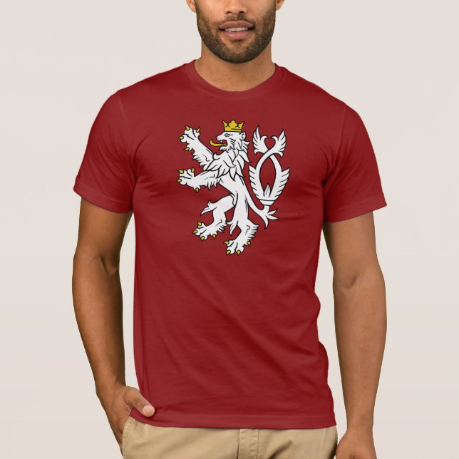 Bohemiskt heraldiskt lejont t-shirt (Framsida)