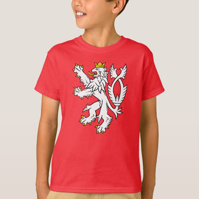 Bohemiskt heraldiskt lejont t shirt (Framsida)