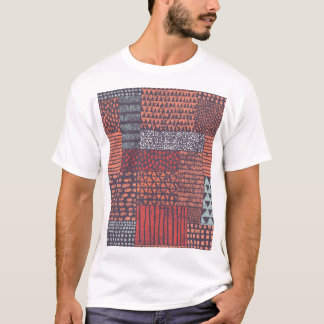 Bohemiskt lappverk: handdragen, sömlös design. t shirt