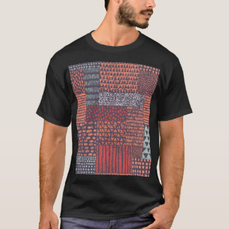 Bohemiskt lappverk: handdragen, sömlös design. t shirt