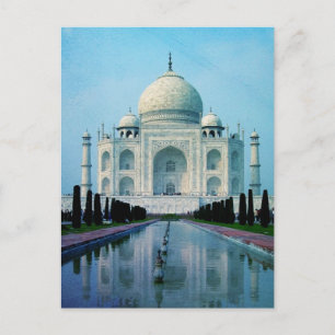 Bohemiskt resande Indien Agra Vintage Taj Mahal Vykort