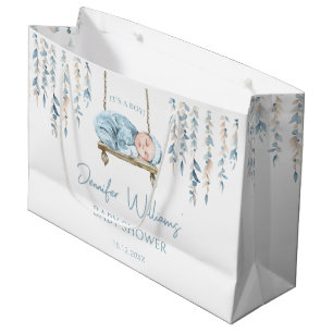Bohemiskt tema blå boho pojke dusch Gift Bag
