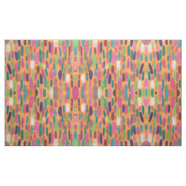 Bohemiskt trycktyg för färgrika orange penseldrag tyg