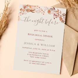 Bohemiskt vattenfärgsrepetitionsmiddag inbjudningar