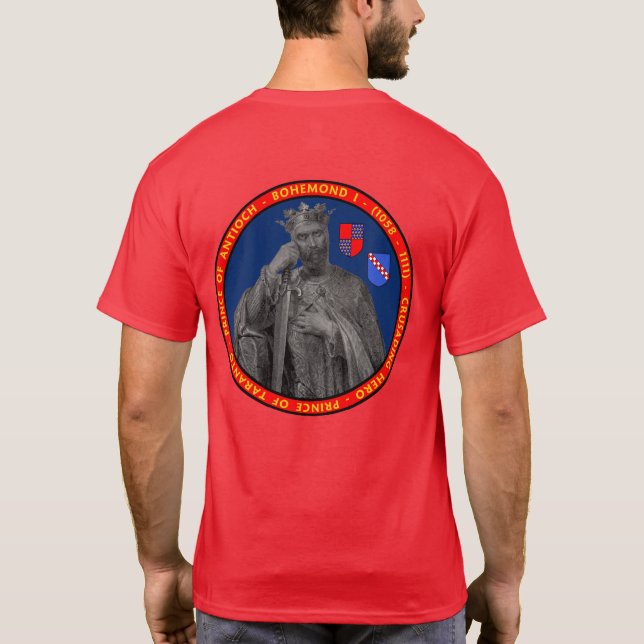 Bohemond förseglar jag först korsfarareporträtt t shirt (Baksida)