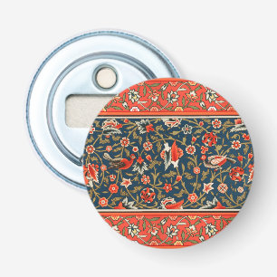 Bohemsk Indo-Persiskt Blommönster Vintage Röd Flasköppnare
