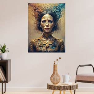 Böhmen Bliss: Golden Blue Dream Poster