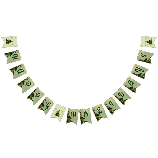 Böhmen Julgran Helgdag Firande Vimplar (Alla)