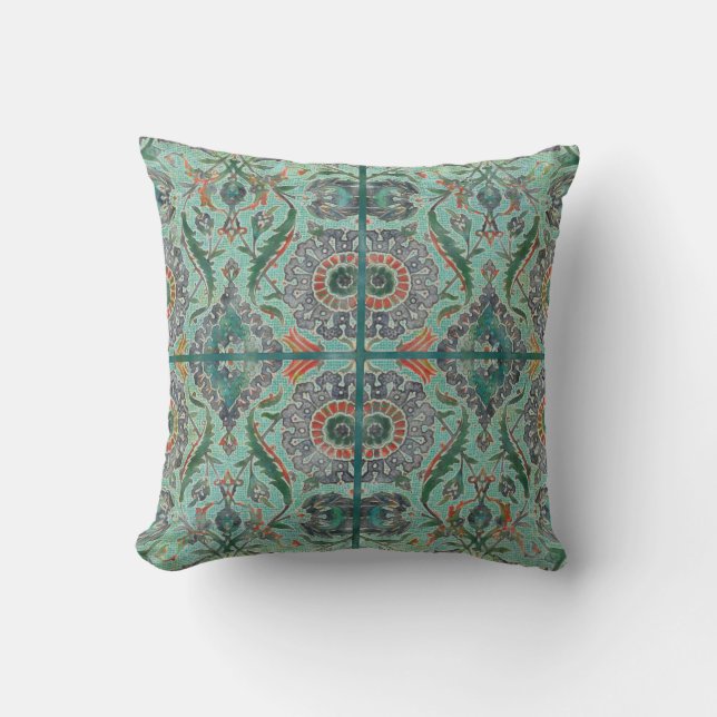Böhmen Jungle Decor BOHO Arabesque Tile Mönster Kudde (Framsida)