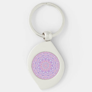 Böhmen Kaleidoskop 2 Swirl Silverfärgad Nyckelring