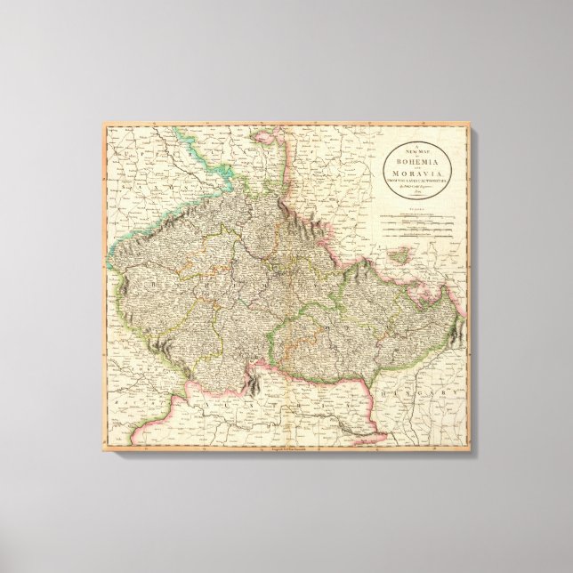 Böhmen, Mähren Canvastryck (Framsida)