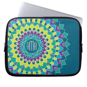 Böhmen med monogram laptop sleeve