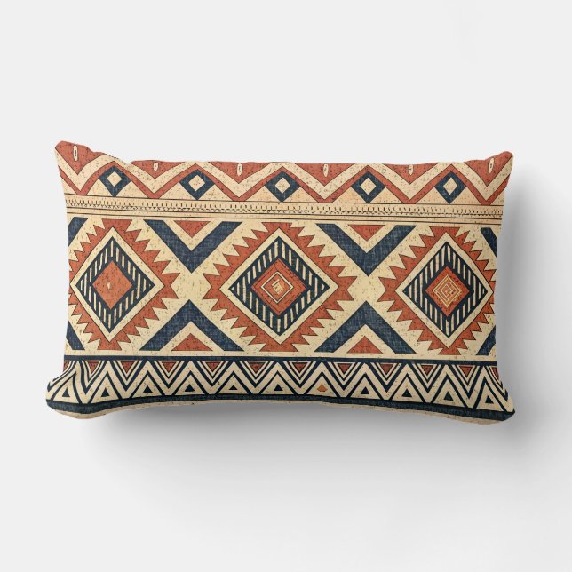 Böhmen (Pillow Cover), Geometric Mönster Pillow Lumbarkudde (Framsida)