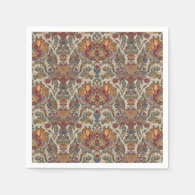 Boho 1600-tals indisk reproduktion mönster pappersservett (Framsidan)