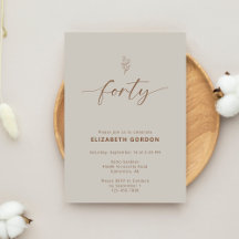 Boho 40:e födelsedagen Terracotta Elegant