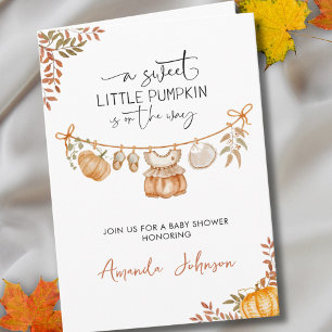 Boho A Little Pumpkin är på Way Baby Shower Inbjudan