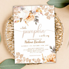 Boho A Little Pumpkin Fall Autumn Shower Inbjudningar