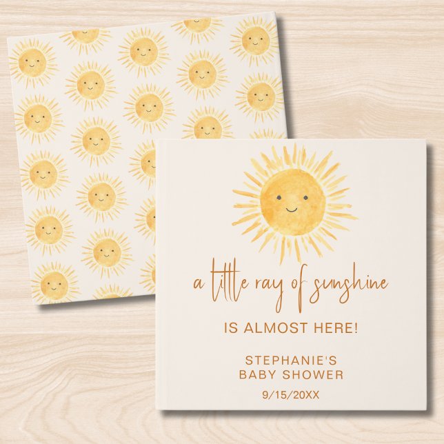 Boho A Little Ray of Sunshine Baby Shower Gästböcker (Skapare uppladdad)