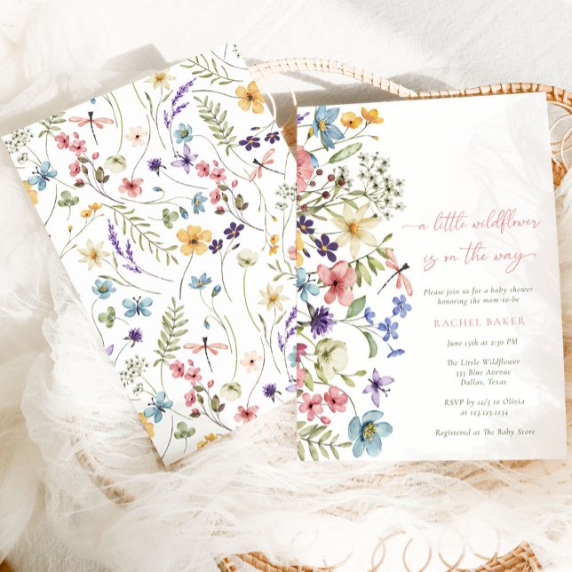 Boho A Little WildblomGirl Baby Shower Inbjudningar (Skapare uppladdad)