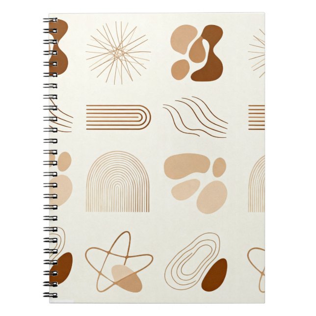 Boho Abstract Aesthetic Journa Anteckningsbok (Framsidan)