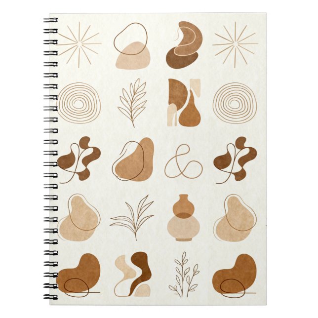 Boho Abstract Aesthetic Journal Anteckningsbok (Framsidan)