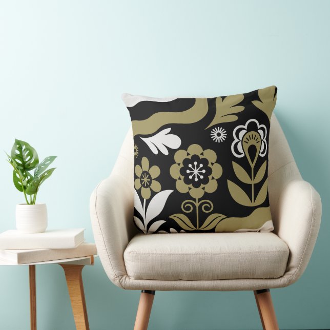 Boho Abstract Flower Art Kudde (Stol)