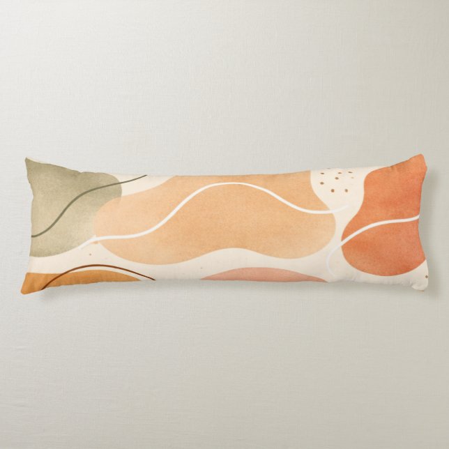 Boho Abstract Organic Body Pillow - Earthy  Kroppskudde (Framsidan)