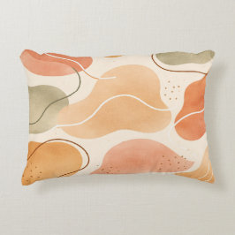 Boho Abstract Organic Shape Pillow - Earthy Prydnadskudde