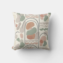 Boho Abstract Organic Shape Pillow - Earthy Terrac Kudde