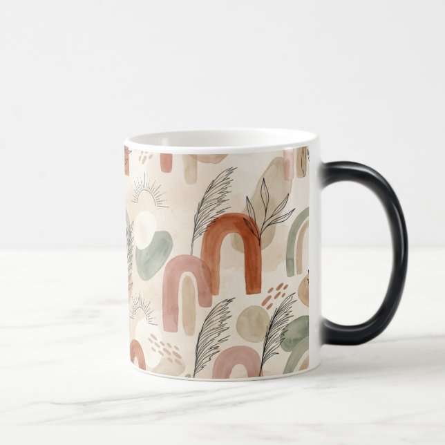 Boho Abstract Pillow & Mug - Terracotta Sage Neutr Magisk Mugg (Höger)