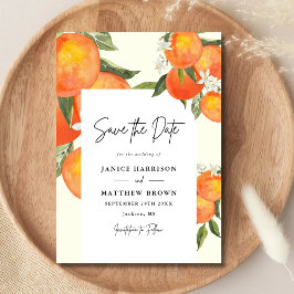 Boho Abstract Sketchy Orange Garden Wedding Spara Datumet
