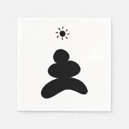 Boho abstract Stone and Sun Pappersservett