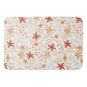 Boho abstrakt blommor skördar guld rost badrumsmatta