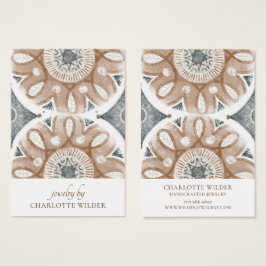 Boho Abstrakt Circles Earring Visning Card Visitkort