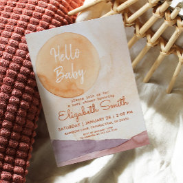 Boho Abstrakt Desert och Sunshine Baby Shower Inbjudningar